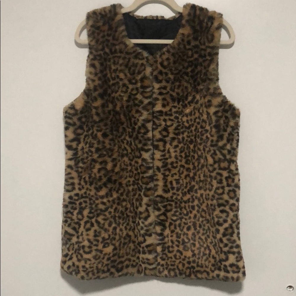 Cheetah Print Long Vest - Picture 4 of 7